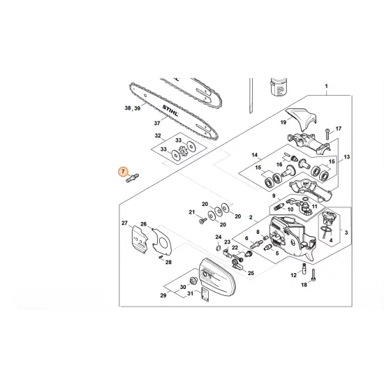 STIHL  Śruba D9/M8 0000 664 2415